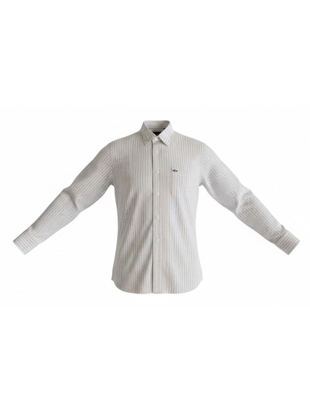 Natural Issue Men's L Shirt Bold Orange Blue White Stripe Preppy Cotton RL Style